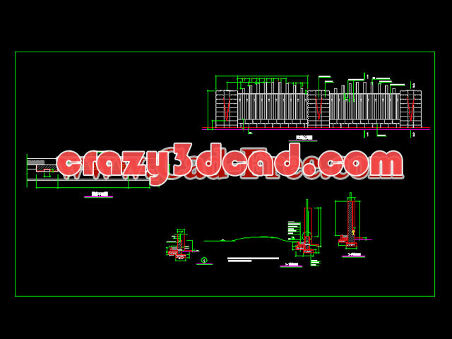 H-Rail Fence Cad Details